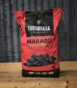 Säck med Todobrasa Marabu grillkol i Born BBQ:s miljö